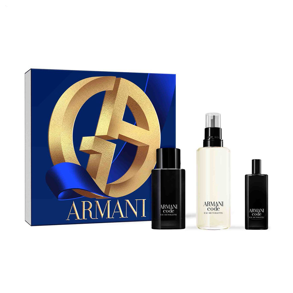 Парфумований набір чоловічий Giorgio Armani Armani Code Gift Set (туалетна вода, 75 мл + туалетна вода Refill, 150 мл + туалетна вода, 15 мл)